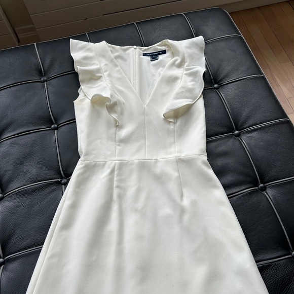 French Connection - White V-Neck Dress - Picture 1 of 2